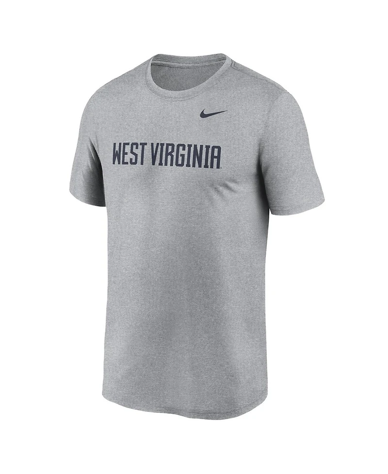 Nike Men's Heather Gray West Virginia Mountaineers Primetime Legend Wordmark T-Shirt