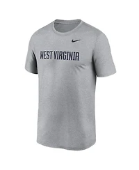 Nike Men's Heather Gray West Virginia Mountaineers Primetime Legend Wordmark T-Shirt