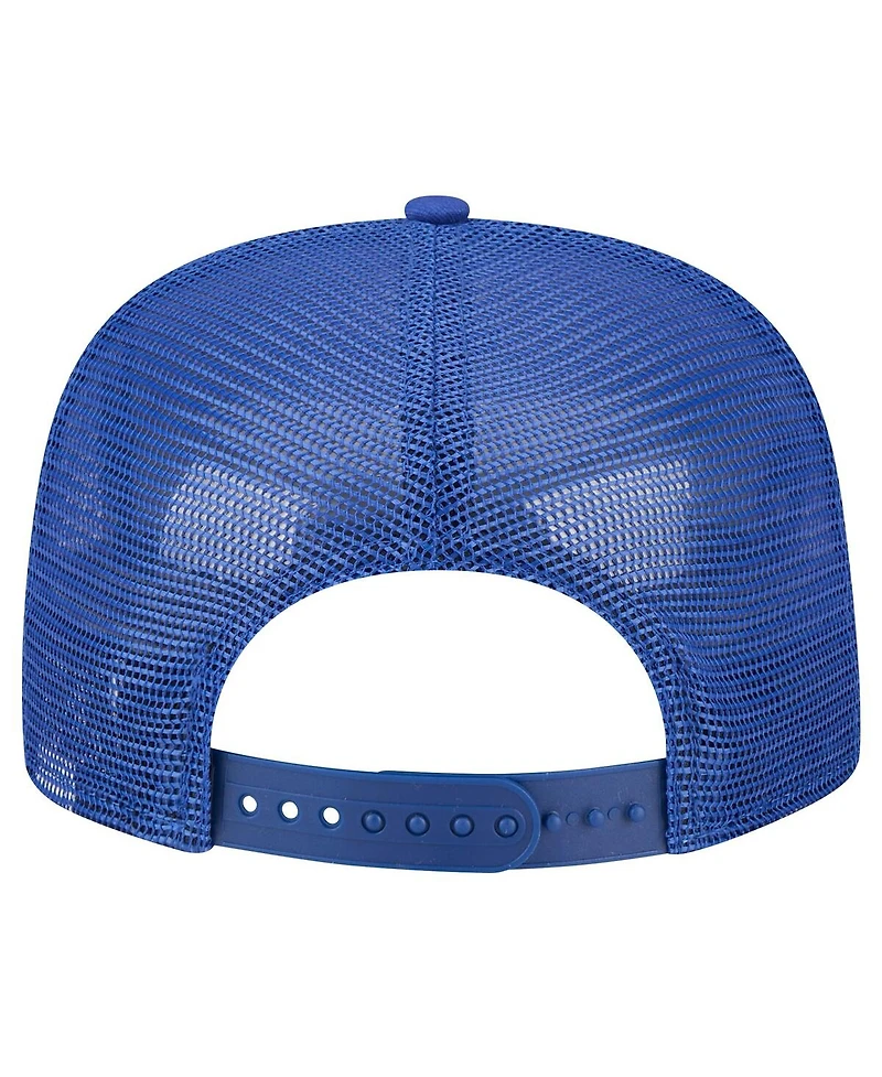 New Era Men's Royal/Red New York Giants Half Stripe Trucker 9FIFTY Snapback Hat