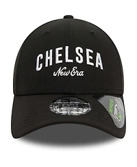 New Era Men's Black Chelsea Wordmark 9FORTY Adjustable Hat