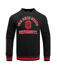 Pro Standard Men's Black Ohio State Buckeyes Classic Stacked Logo Pullover Sweatshirt