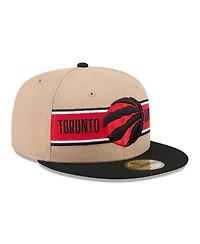 New Era Men's Tan/Black Toronto Raptors 2024 Nba Draft 59FIFTY Hat