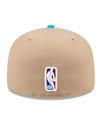 New Era Men's Tan/Teal Charlotte Hornets 2024 Nba Draft 59FIFTY Hat