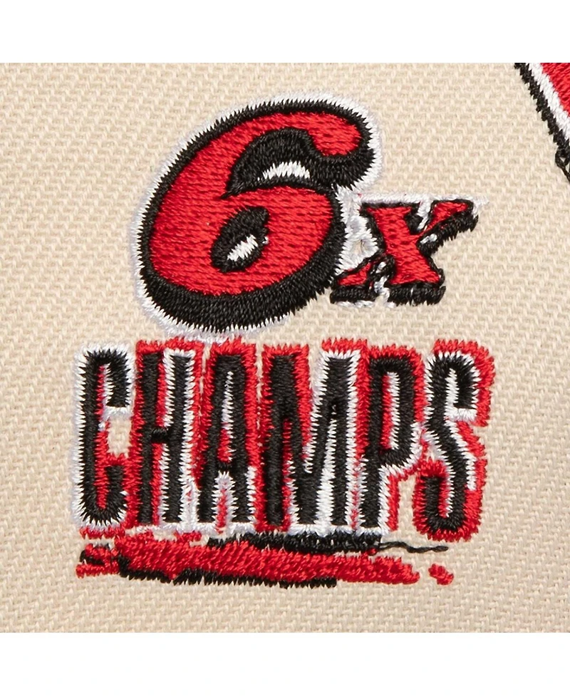 Mitchell & Ness Men's Cream/Red Chicago Bulls 6x Nba Champions Soul Legacy Defined Snapback Hat