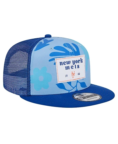New Era Men's Royal New York Mets Bikini Bottom Trucker 9FIFTY Snapback Hat