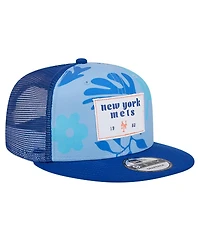 New Era Men's Royal New York Mets Bikini Bottom Trucker 9FIFTY Snapback Hat