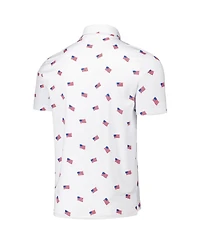 Antigua Men's White Atlanta Braves Americana Polo