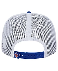 New Era Men's Blue/White New York Knicks Trucker 9SEVENTY Coolera Stretch-Snap Hat