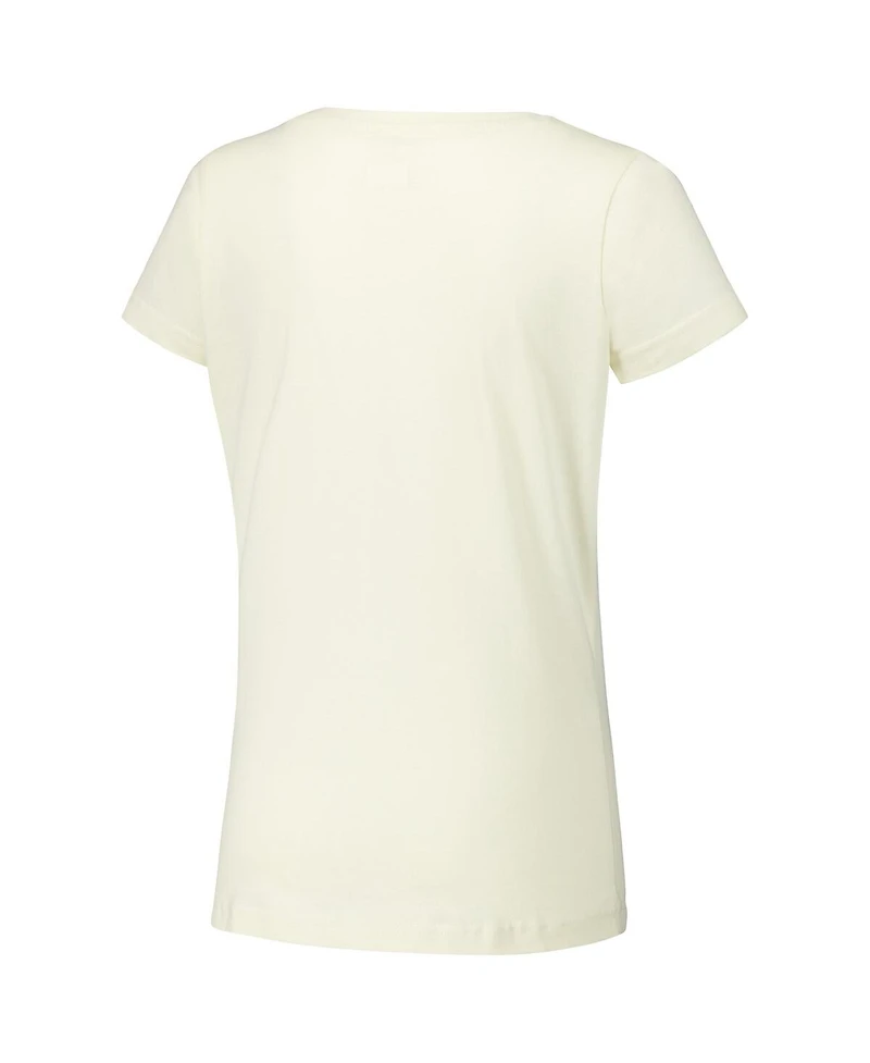 New Era Women's Cream Atlanta Braves Vintage-like T-Shirt