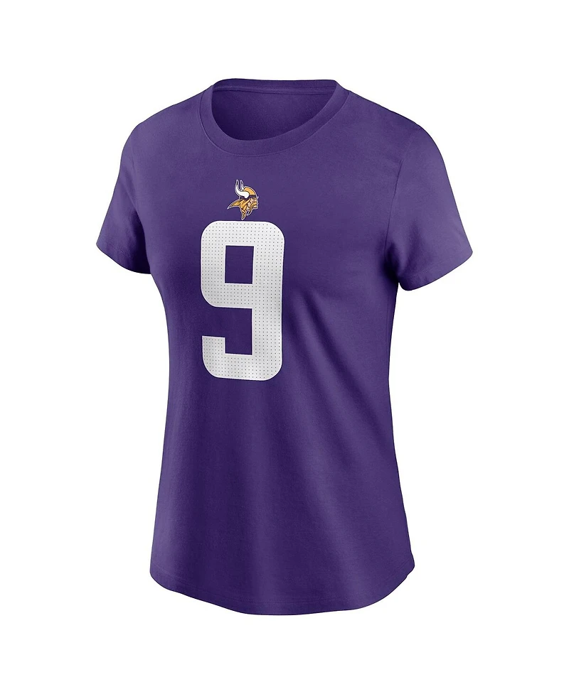 Nike Women's J.j. McCarthy Purple Minnesota Vikings 2024 Nfl Draft First Round Pick Name Number T-Shirt