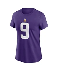 Nike Women's J.j. McCarthy Purple Minnesota Vikings 2024 Nfl Draft First Round Pick Name Number T-Shirt