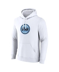 Fanatics Men's White Utah Hockey Club Draft Logo Pullover Hoodie