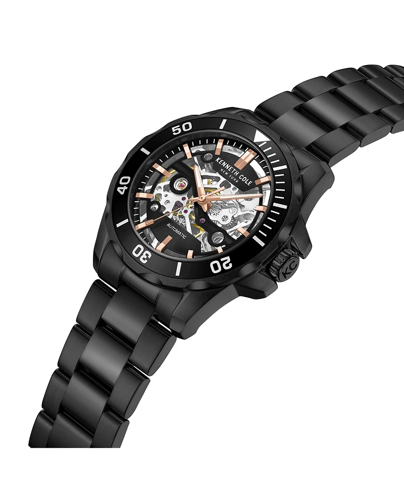 Kenneth Cole New York Men's Automatic Black Stainless Steel Watch 43MM