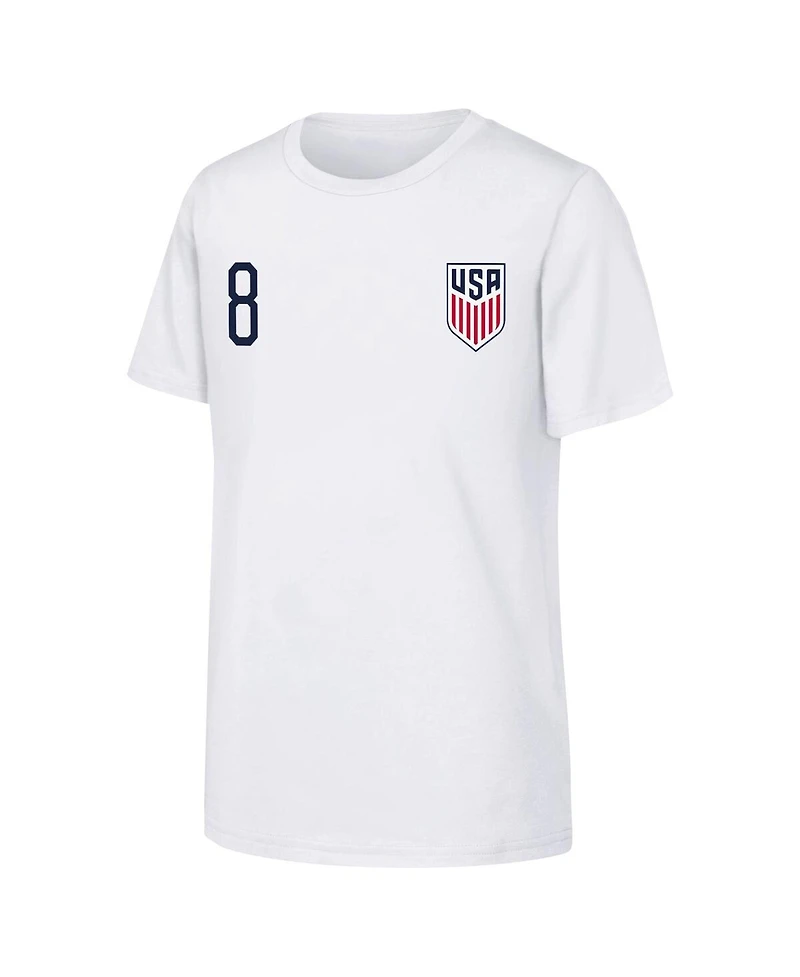 Outerstuff Big Boys and Girls Weston McKennie White Usmnt Name Number T-Shirt
