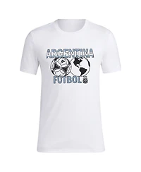 Adidas Men's White Argentina National Team Around the World T-Shirt