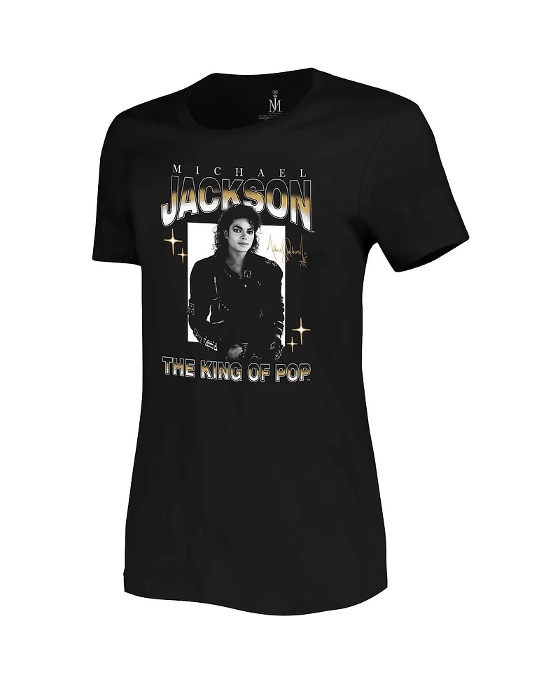 Ripple Junction Women's Black Michael Jackson the King of Pop T-Shirt