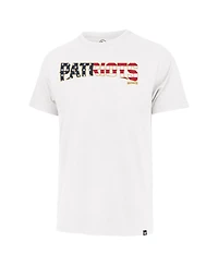 '47 Brand Men's White New England Patriots Flag Script Franklin T-Shirt
