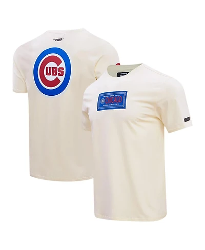 Pro Standard Men's Cream Chicago Cubs Club Member Badge T-Shirt