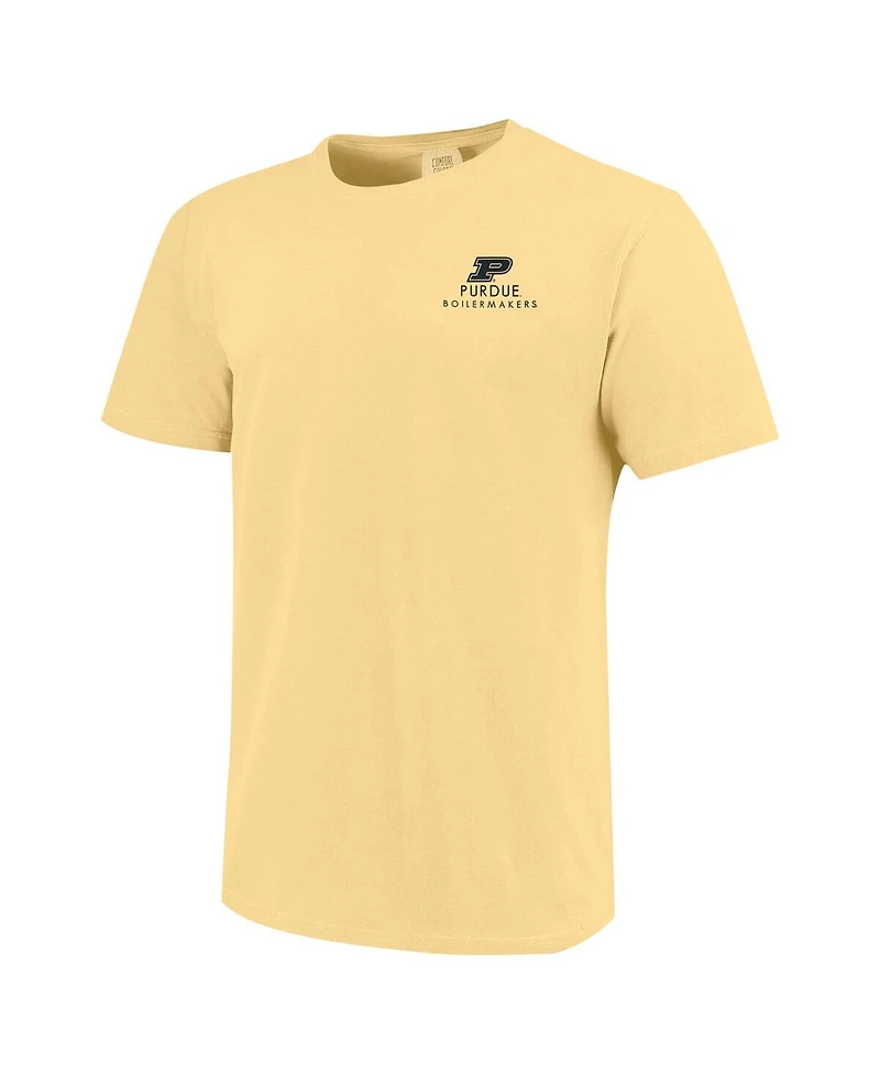 Image One Men's and Women's Gold Purdue Boilermakers Scenic Comfort Colors T-Shirt