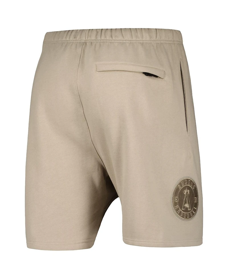 Pro Standard Men's Khaki Los Angeles Angels Neutral Fleece Shorts