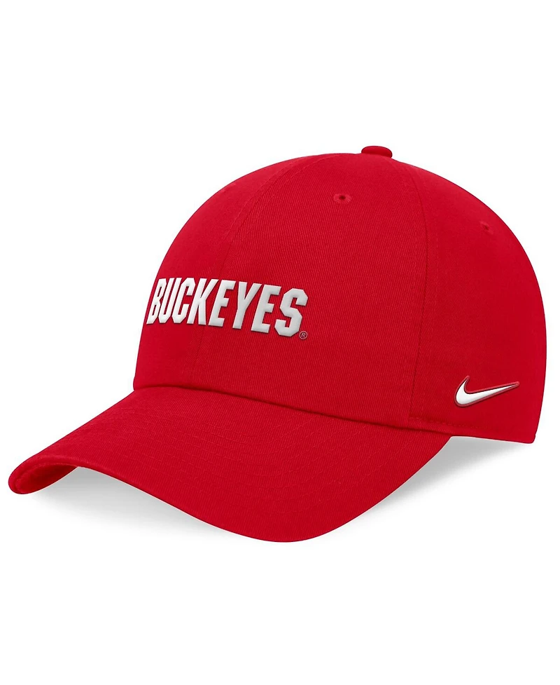 Nike Men's Scarlet Ohio State Buckeyes 2024 On-Field Club Adjustable Hat