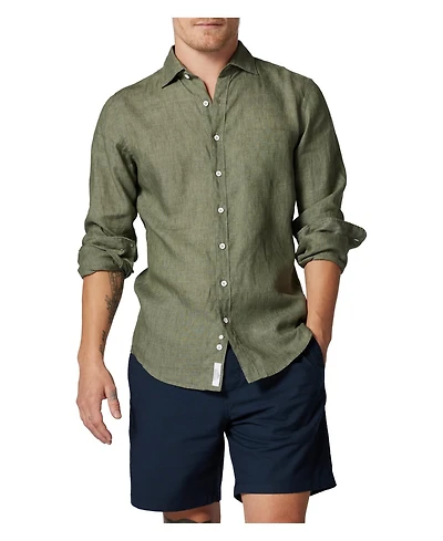 Rodd Gunn Men's Coromandel Linen Long Sleeve Slim Fit Shirt