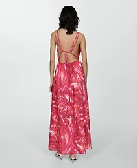 Mango Women's Double Straps Printed Dress