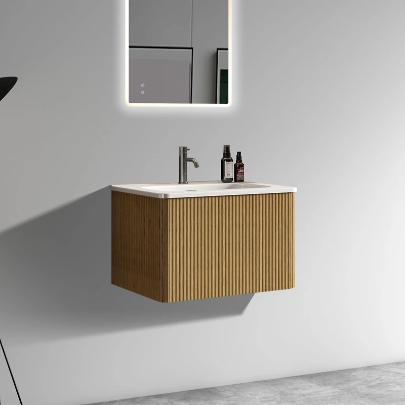 Streamdale Etna 24" Striped Oak Vanity w/ White Sink