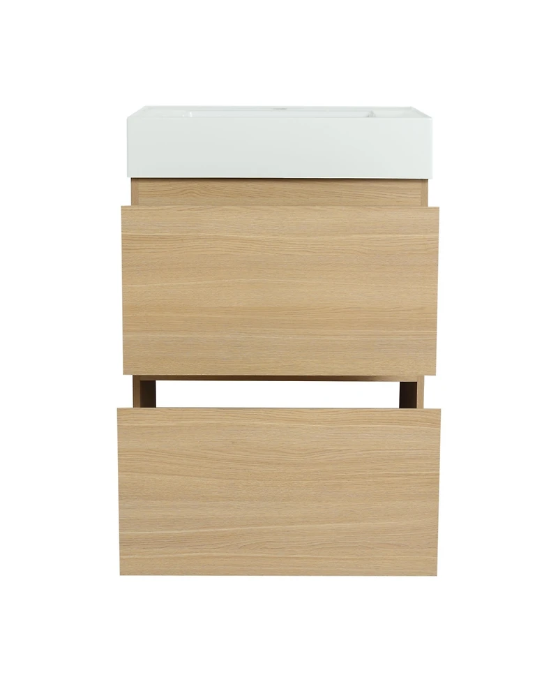Streamdale 24" Modern Bathroom Vanity with Sink, Double Drawer Cabinet