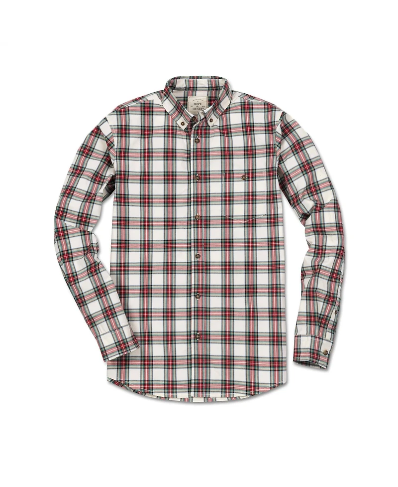 Hope & Henry Mens' Organic Cotton Long Sleeve Stretch Poplin Button Down Shirt