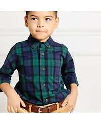 Hope & Henry Baby Boys Organic Stretch Poplin Long Sleeve Button Down Shirt