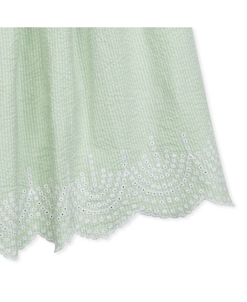 Hope & Henry Big Girls Sleeveless Ruched Party Dress with Embroidered Hem