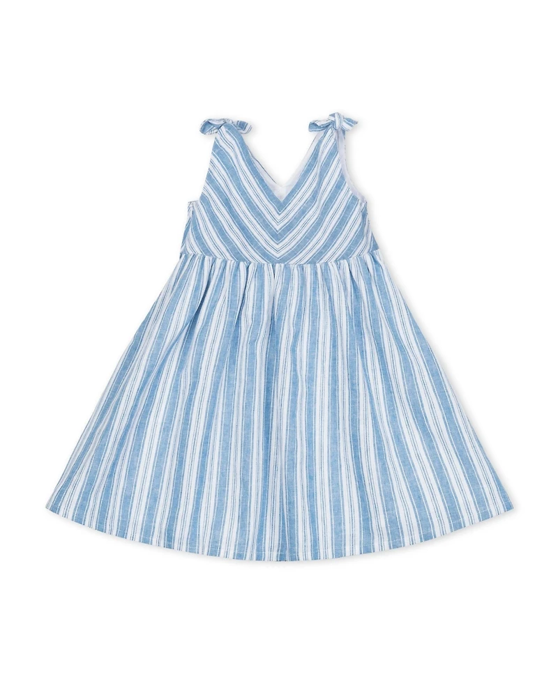 Hope & Henry Girls' Sleeveless Bow Shoulder Swing Dress, Kids