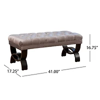 Streamdale Ottoman With Diamond Stitch And Modern Legs