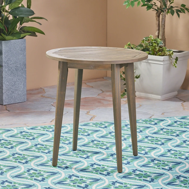 Streamdale Furniture Acacia Wood Bistro Table: Modern Outdoor Dining For Two