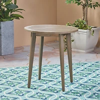 Streamdale Furniture Acacia Wood Bistro Table: Modern Outdoor Dining For Two