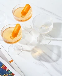The Wine Savant Khen Classic Art Deco Acrylic Shatterproof Coupe Glasses Set of 4