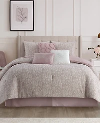 Closeout! Stratford Park Fraidy Cotton Jacquard 7-Pc. Comforter Set, California King