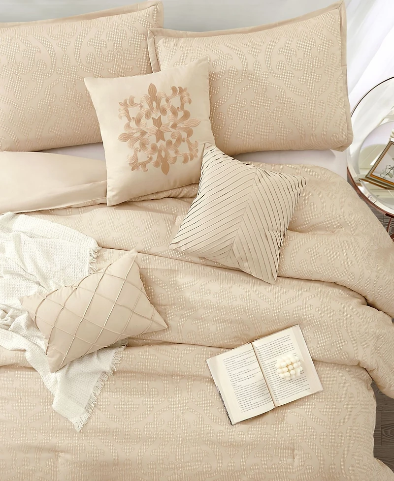 Stratford Park Velveeta Damask 7-Pc. Comforter Set, King