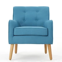 Streamdale Mid-Century Modern Tufted Armchair With Birch Legs