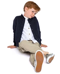 Sovereign Code Big Boys Princeton Quilted Snap Front Varsity Jacket