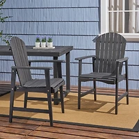 Streamdale Furniture Acacia Wood Adirondack Dining Chairs (Set Of 2)