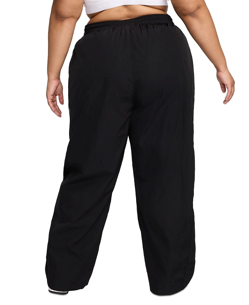 Nike Plus Windrunner High-Waist Woven Open-Hem Pants