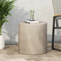 Streamdale Regina Concrete Cylindrical Side Table