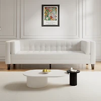 Streamdale Furniture Luxurious Velvet 3-Seater Sofa with Durable Eucalyptus Frame
