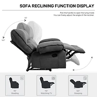 Streamdale Oversized Push-Back Recliner with Super Soft Fleece