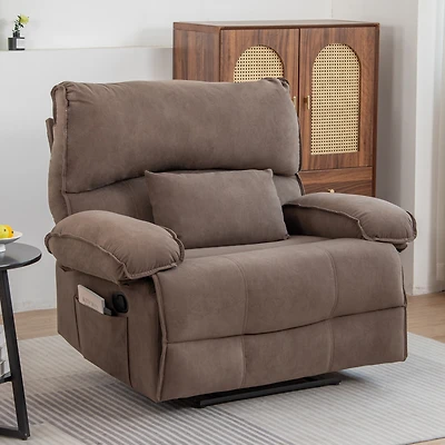 Streamdale Furniture Oversized Push-Back Recliner with Super Soft Fleece