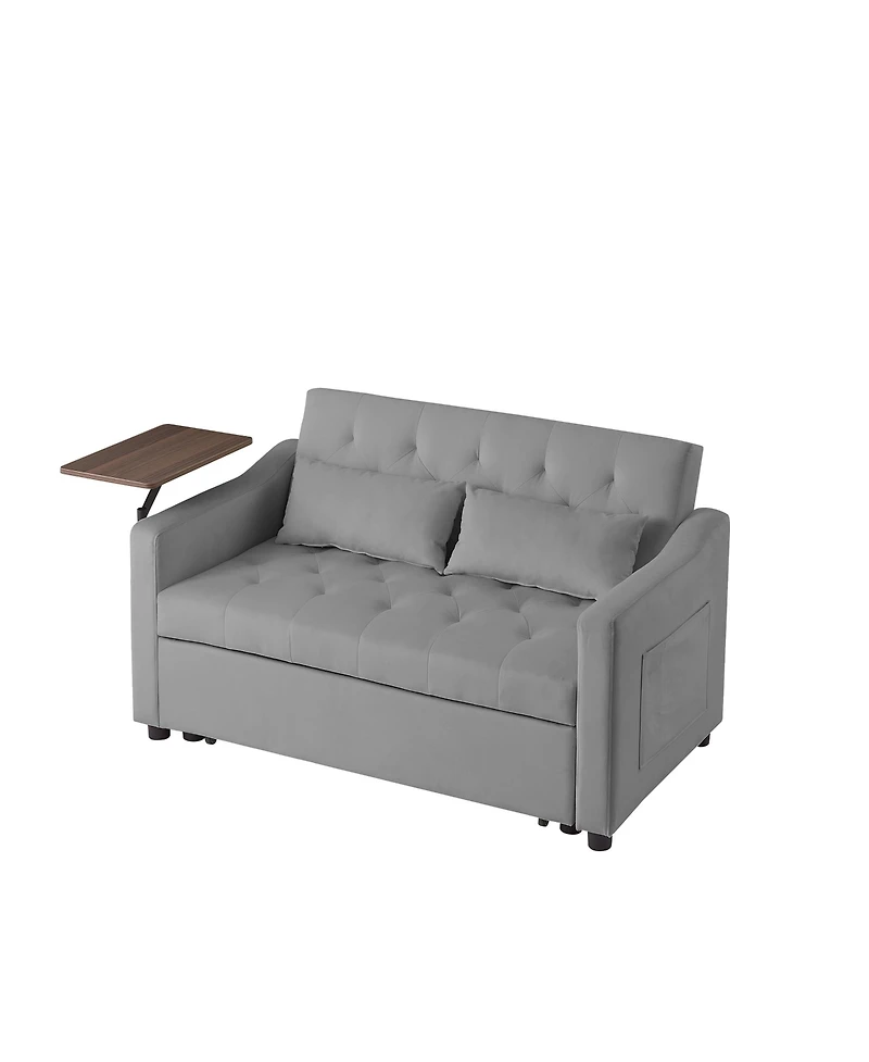 Streamdale Furniture Modern Velvet Sofa Bed with Adjustable Positions