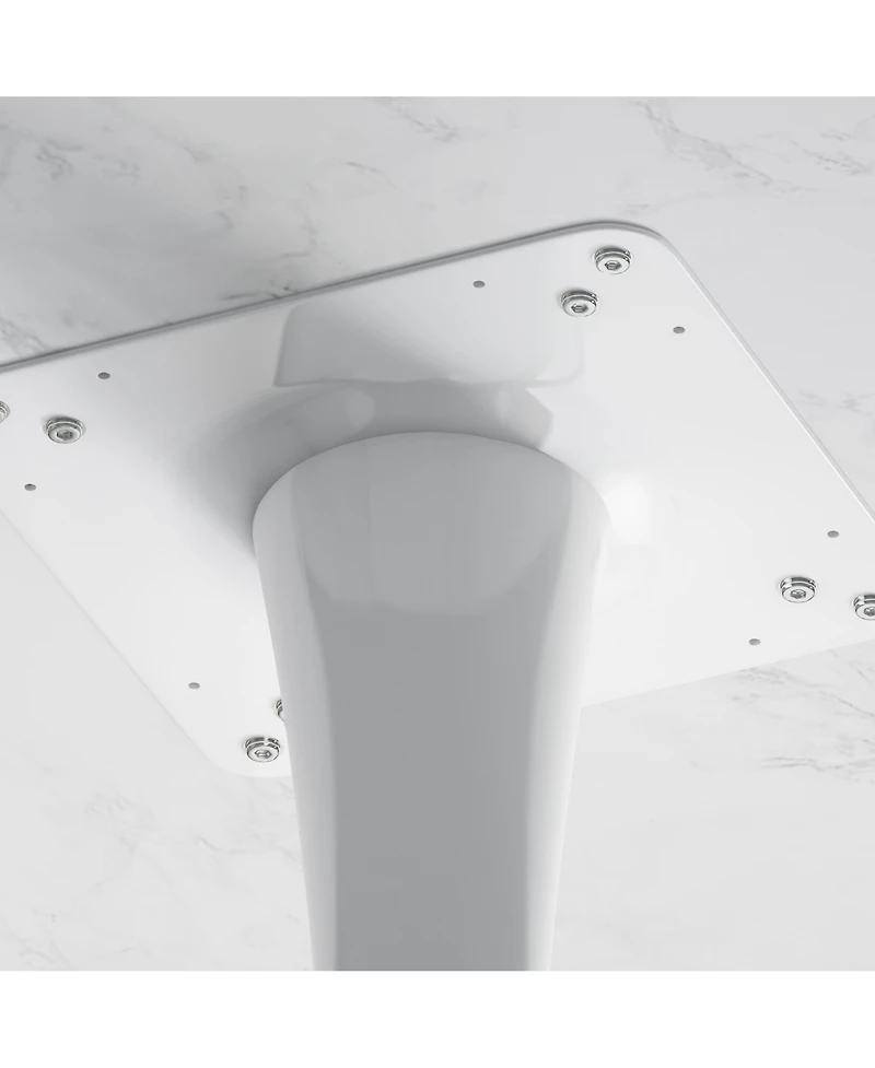 Streamdale Furniture Modern Hexagonal Coffee Table with Marble Top and Metal Base