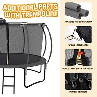 Streamdale 12' Trampoline with Safety Net & Basketball Hoop